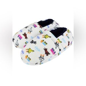 Kid’s Plush Cozy Night Slippers Cartoon Cars Trucks Size 2/3